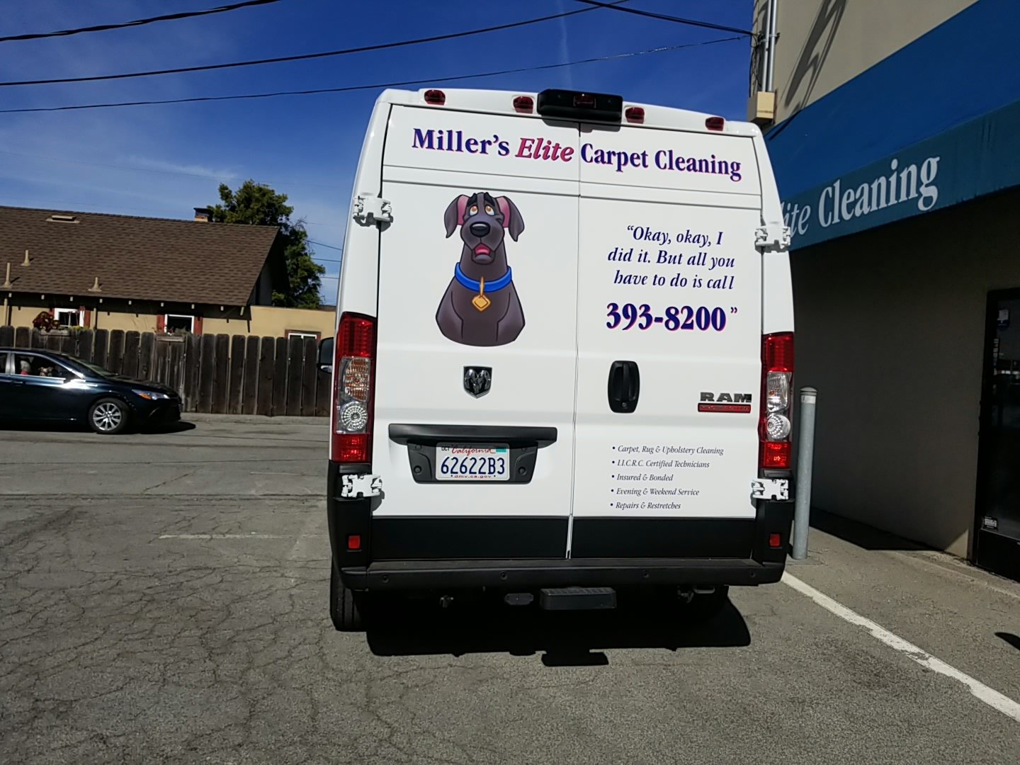 miller's elite van back Diesel the dog